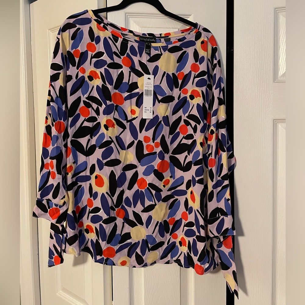 Colourful sheer blouse